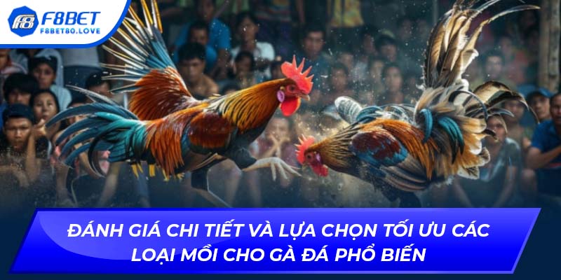 Đánh giá chi tiết và lựa chọn tối ưu các loại mồi cho gà đá phổ biến
